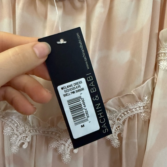 NWT Sachin & Babi Melanie Flutter Sleeve Mini Dress in Soft Pink - M - Picture 10 of 11